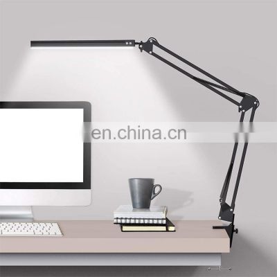 Wholesale Adjustable Clip Folding Bedside Modern Luxury Metal Swing Arm LED Table Desk Lamp For Living Room Decoration