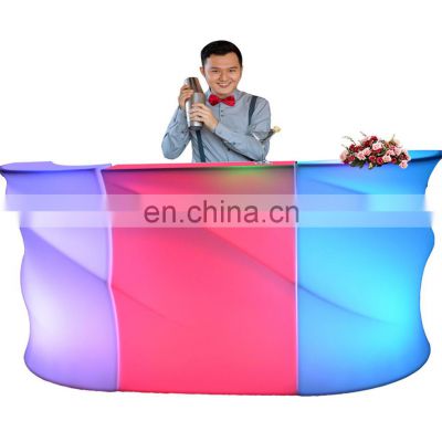 plastic light up portable party nightclub entertainment rental commercial illuminated glow led bar table counter furniture