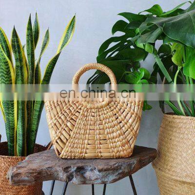 Water Hyacinth Handbag New Arrival Beach Bag Mini Purse, Straw Bag Wholesale in Bulk photo-5