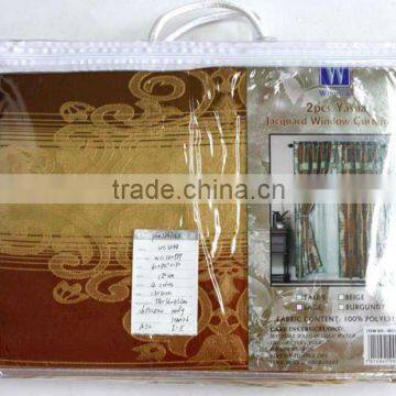 2PCS YASNA WINDOW CURTAIN SET WITH TAFFETA BACKING, WITH 2 TASSEL TIE-BACK