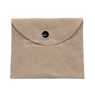 Micro Fiber Leather Jewelry Earrings Ring Necklace Drawsrting Bags Pouch photo-2