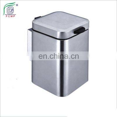 High quality pedal bin stainless steel hotel wall mounted bin