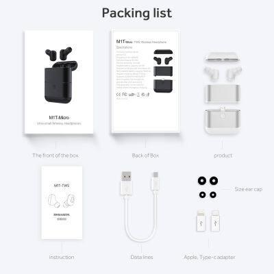 M1T-Micro TWS Stereo With Mic Powerbank True Wireless Bluetooh Earphone Charging Case Headsets photo-5