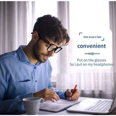 Bone Conduction Earphone Glasses With Speaker Wireless Bluetooth Smart Audio Headphone Smart Sunglasses photo-4