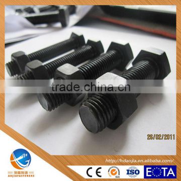 AOJIA FACTORY high quality din933 auto black high strength hex bolts grade 8.8