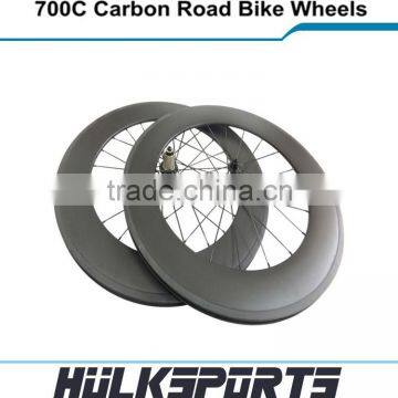 OEM 700C clincher R13 hub bike wheel 23mm width carbon fiber bike wheels 88mm depth carbon road bike wheelset