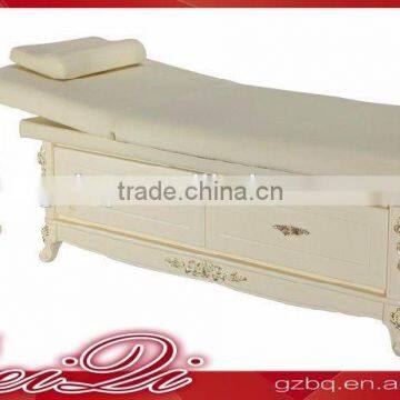 Beiqi High Quality Wooden Massage Bed Stationary Massage Table with Cabinet Beauty Salon Furniture