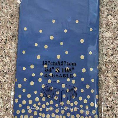 Eco-Friendly PE Polka Dot Tablecloths - Waterproof for Christmas Banquets & Home Parties photo-3