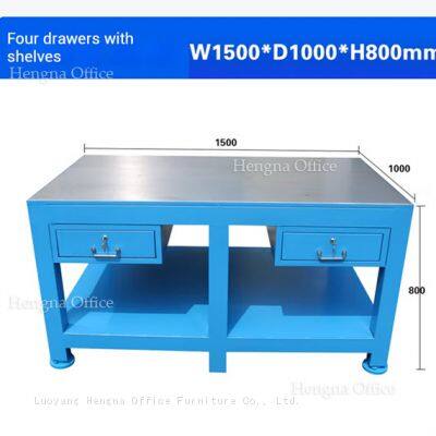 Corrosion-Resistant Steel Workbench With Water-Sanded Countertop for Small-batch Production and Repair Workshops| Factory Assembly Table