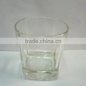 wide month drinking beer glass cup/ glass milk tea cup