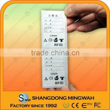 RFID Adhesive garment tag printing available superior quality