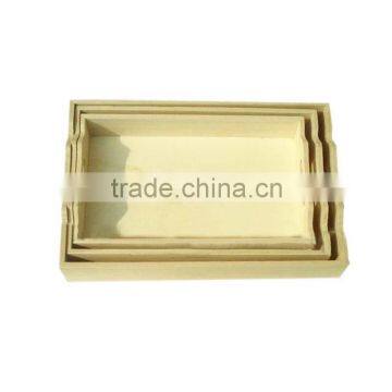 Wholesale wood hotel serving tray set