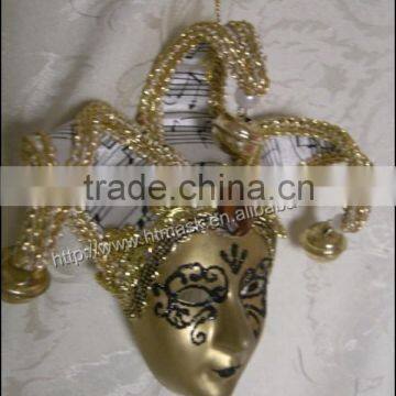 Handprint Decron Pendant Rhinestone Mask photo-3