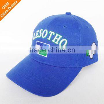 flat embroidery baseball cap custom OEM