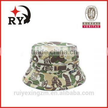 Custom camo flower bucket hat factory price sales fitted custom bucket hat with string