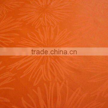 Organge satin flower pattern jacquard table cover