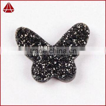 Natural Titanium Blue Butterfly Agate Drusy Angel Druzy Wings Cabochons photo-2