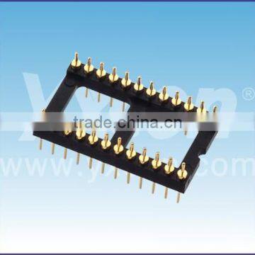 Dongguan electronic factory 2.54mm pitch straight gold plated adapter IC Socket connector