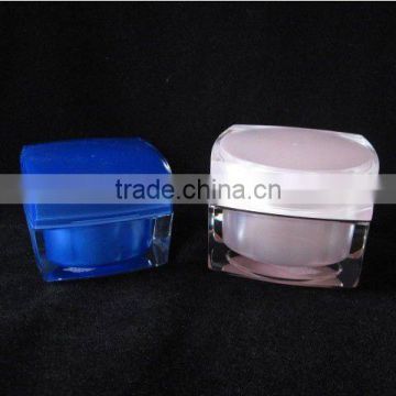 50g cosmetic jar,made of Acrylic and PP, square jar