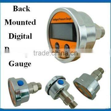 back mounted -0.1-0-100Mpa Digital pressure gauge battery powered