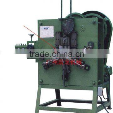 Computer fan guard & filter positioning button machine