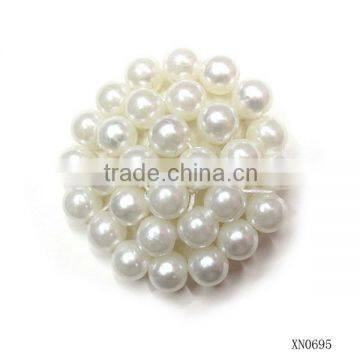 2014Bling bling pearls brooch pins pearls flower brooch for party