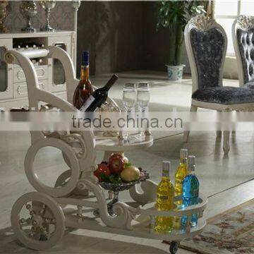 Noble Treasures Elegant French Style Dinging Table and Chair Set With Cabinet / French Royal Round Table CZ102 photo-3