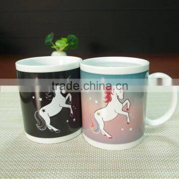 Best selling gift items change color ceramic mug OEM accepted