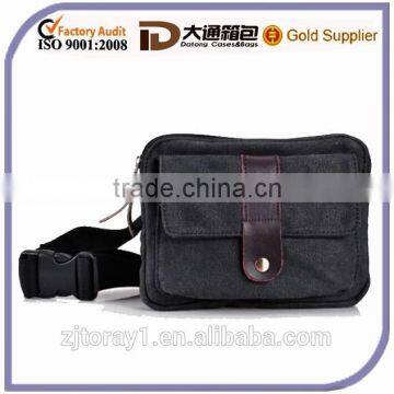 Chinese Men Small Canvas Crossbody bag Pocket Purse