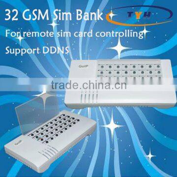 voip selling with Remote SIM support asterisk gsm sim bank 32 port voip sim bank 32