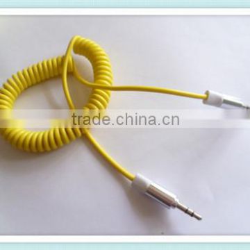 Audio Kabel 2m Stecker 3.5mm Kuplug 3.5mm Klinken Spiral cable