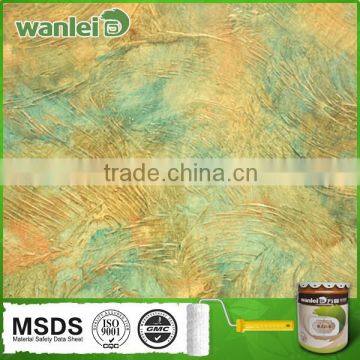 Non-toxic colourful durable interior wall material paint shinning colors