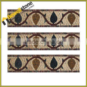 China cheap marble mosaic border tile manufacturer