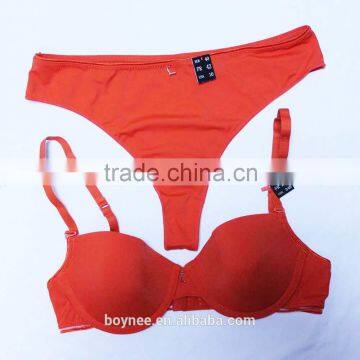 2017Christmas Design Most Popular and Hot Sale Red Hot Women Bra and Panty Set