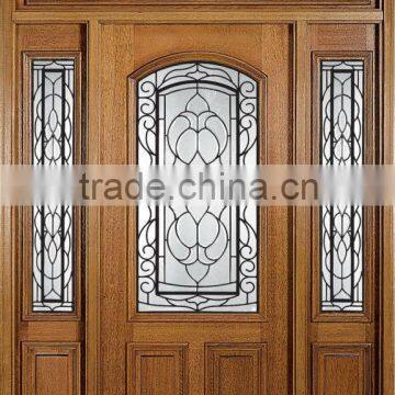 Half Lite Glass Exterior Swing Door Designs With Side Lite DJ-S9116MSTHS-5