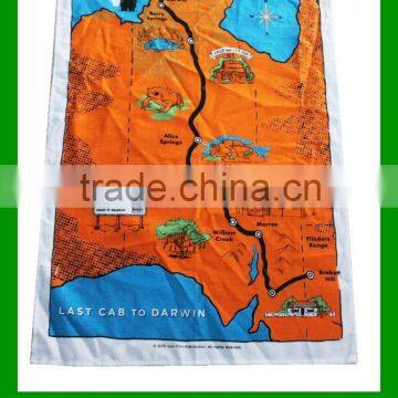 china wholesale 50x70cm 80g cotton custom print souvenir tea towel