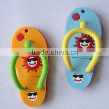Slipper shaped flash drive/PVC USB memory