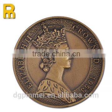 Classic emble antique metal coin for memery