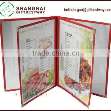 Popular menu cover cheap , plastic menu holder