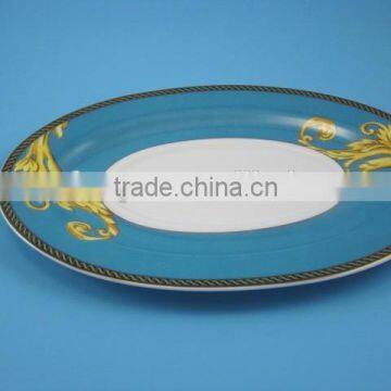 YF13125 custom oval ceramic plate