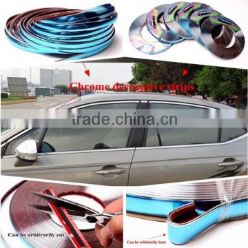 New arrival DIY waterproof car edging decorative pvc chrome strips with glue