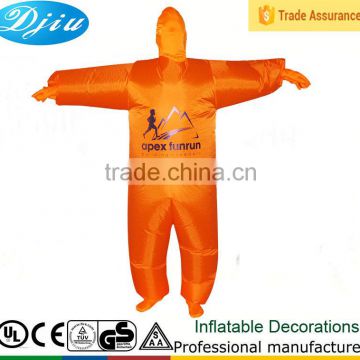 DJ-CO-117 Inflatable clothing Suit Funny Colorful Halloween Costume Orange jumpsuit