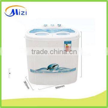 Mini washing machine is small with dry duplex stainless steel double barrel