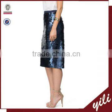 2015 Trendy Luxe Sequin Midi Pencil Skirt for Ladies photo-2