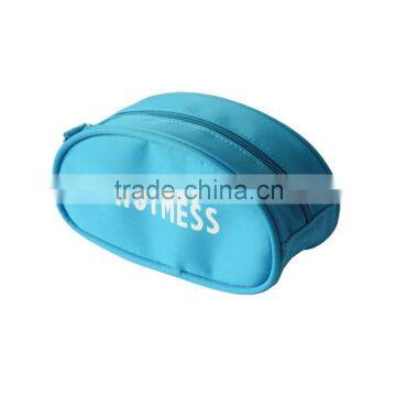 Made in China cheap round polyester cute cosmetic bag