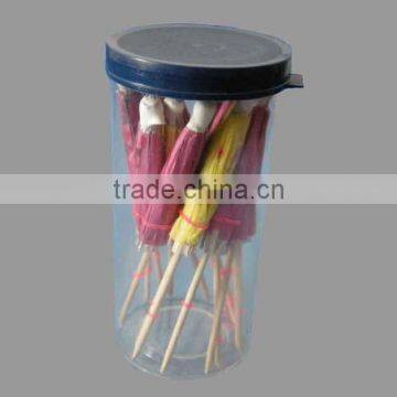 20pcs paper umbrella wooden toothpicks