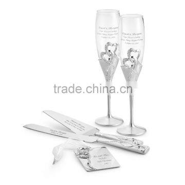 Excellent Houseware Plastic Cake Knife and Server Double Hearts Cake Serving Set photo-2