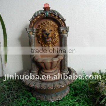 resin lion head water fountain