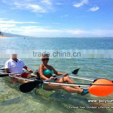 SUN LIFE canoa policarbonato clear plastic boat,glass bottom boat