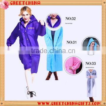 New Outdoor Adult EVA Raincoat Rainwear Translucent Waterproof Poncho Over Knee Length Moto Rain Coat 5 Color